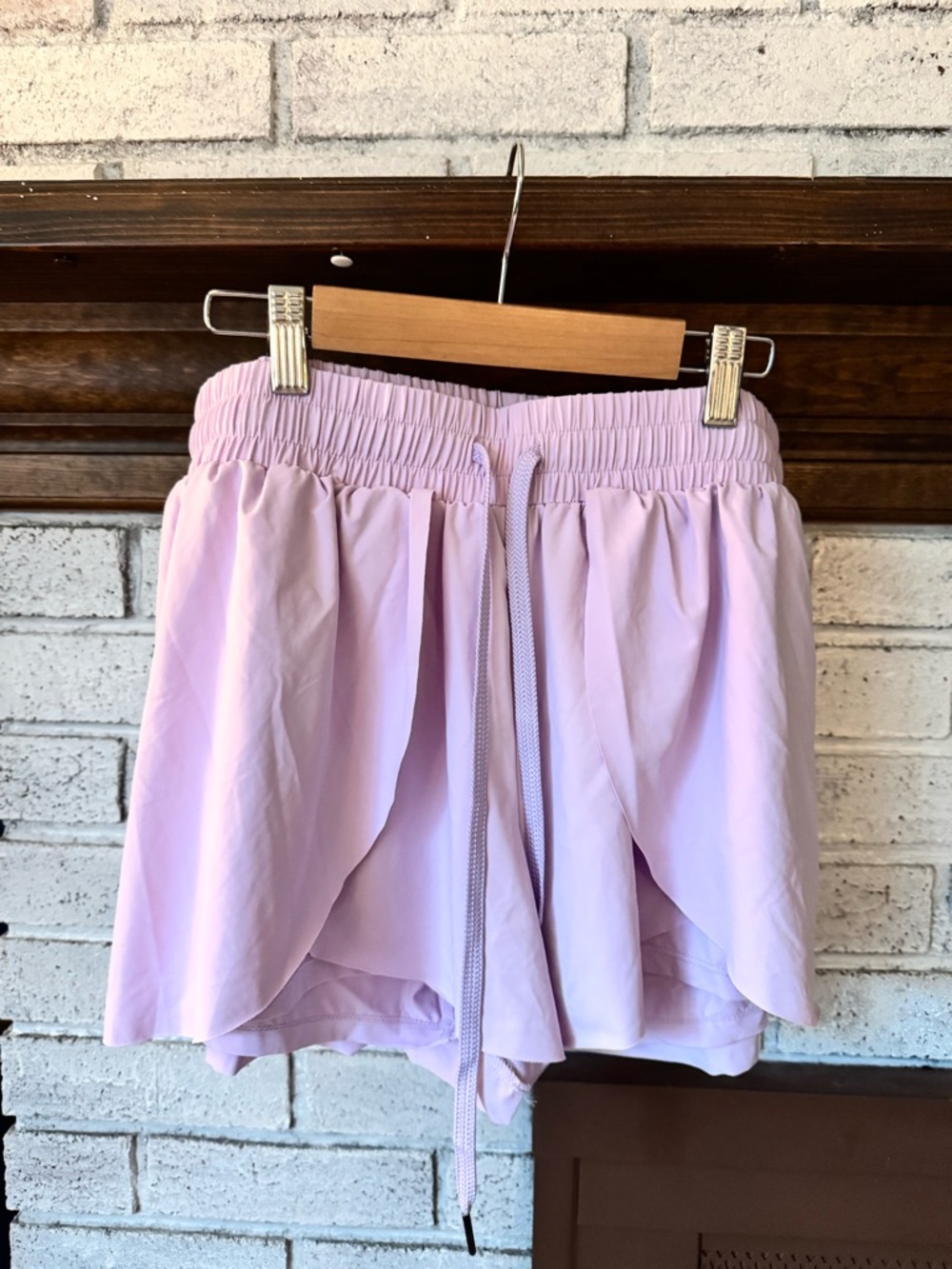 Light Lavender Flowy Shorts - XL